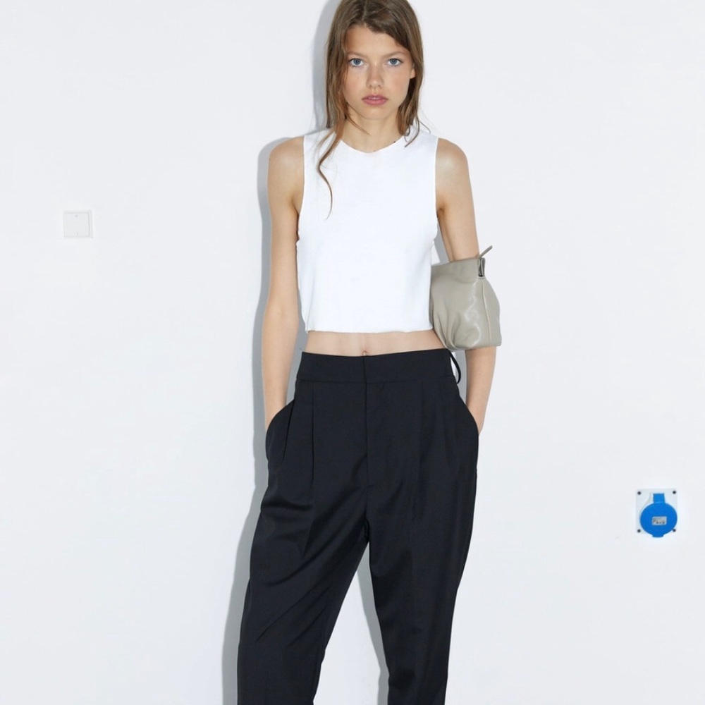 White crop top